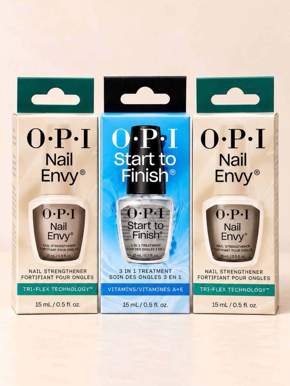 NEW • OPI Nail Envy + Start to Finish • 3-Piece Nail Strengthening Set